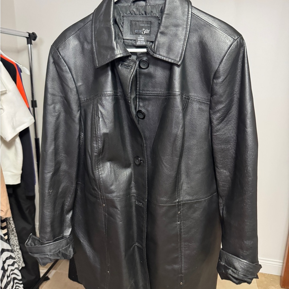 East 5th Women's Black Genuine Leather Jacket